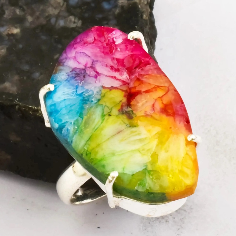 Rainbow Solar Quartz Ring